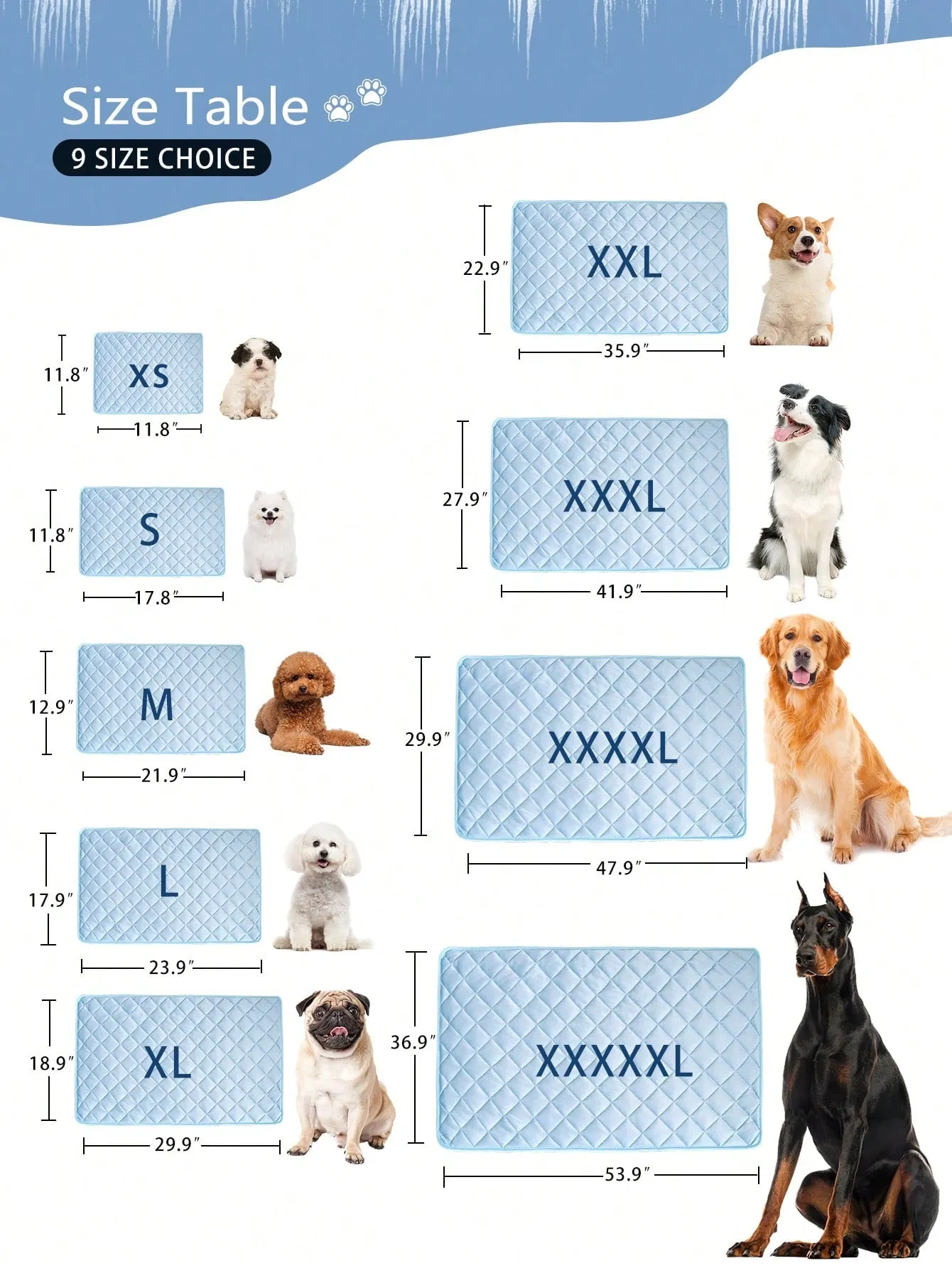 1pc Pet Cooling Mat For Dog And Cat For Summer