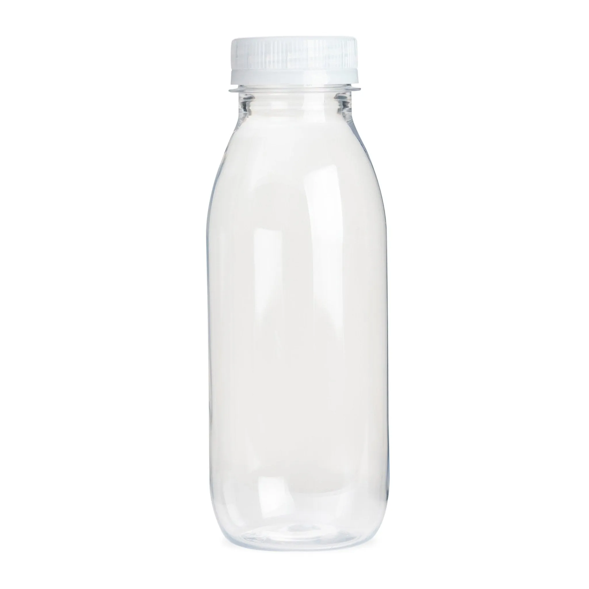300ml Round Bottles Clear PET Plastic With Lids 38mm Tamper Evident