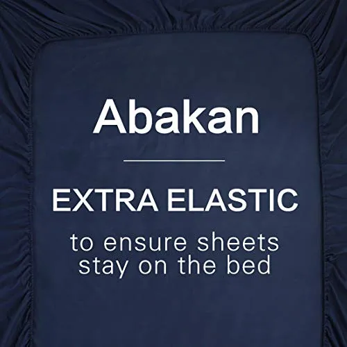 Abakan Full Bed Sheet Set Extra Soft 1800 Thread Count Silky Smooth Microfiber Hotel Luxurious Premium Cooling Sheet Breathable, Wrinkle, Fade Resistant Deep Pocket - 4 Piece (Full, Navy Blue)