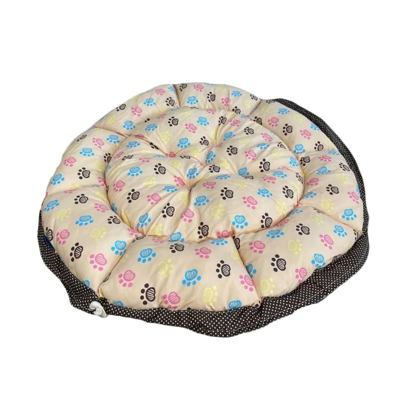 ACE PET Colourful Paws Light Brown Cupcake Dog Bed (2 Sizes)