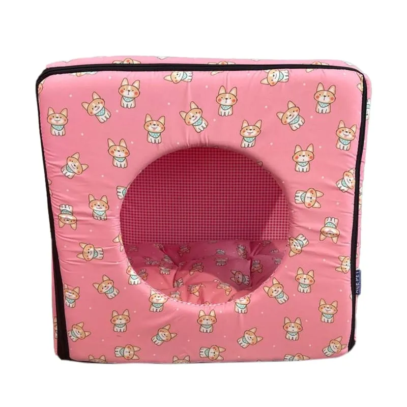 ACE PET Dog Pink Non-Fur Cosy Dog Bed