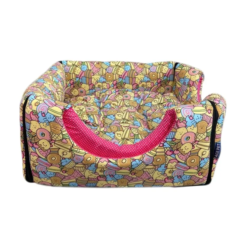 ACE PET Sweet Tooth Pink Non-Fur Cosy Dog Bed