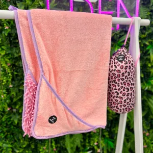 Blushing Leopard - Dog Towel   Carry Bag