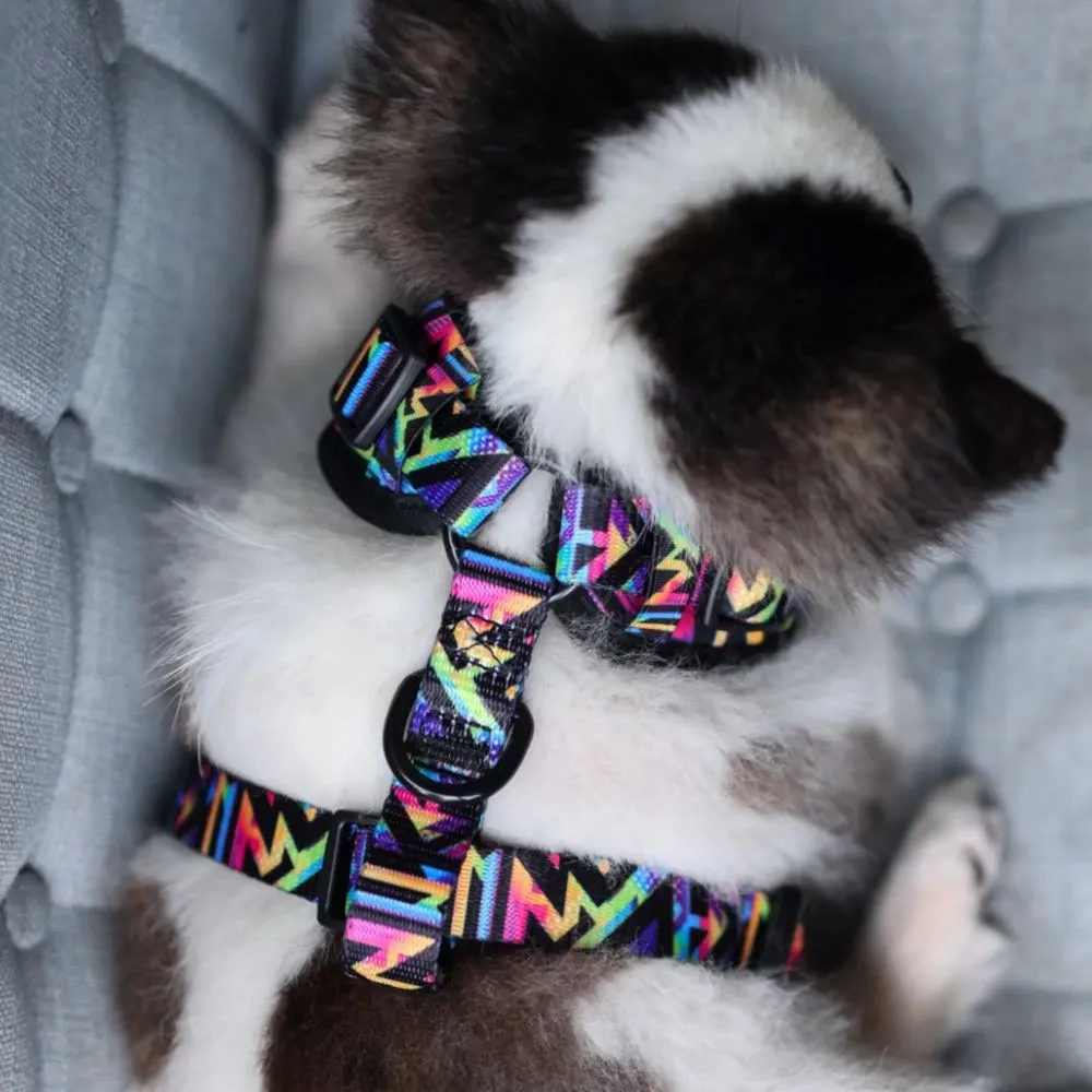 Boss & Olly Adjustable Dog Harness (Aztec Rainbow)