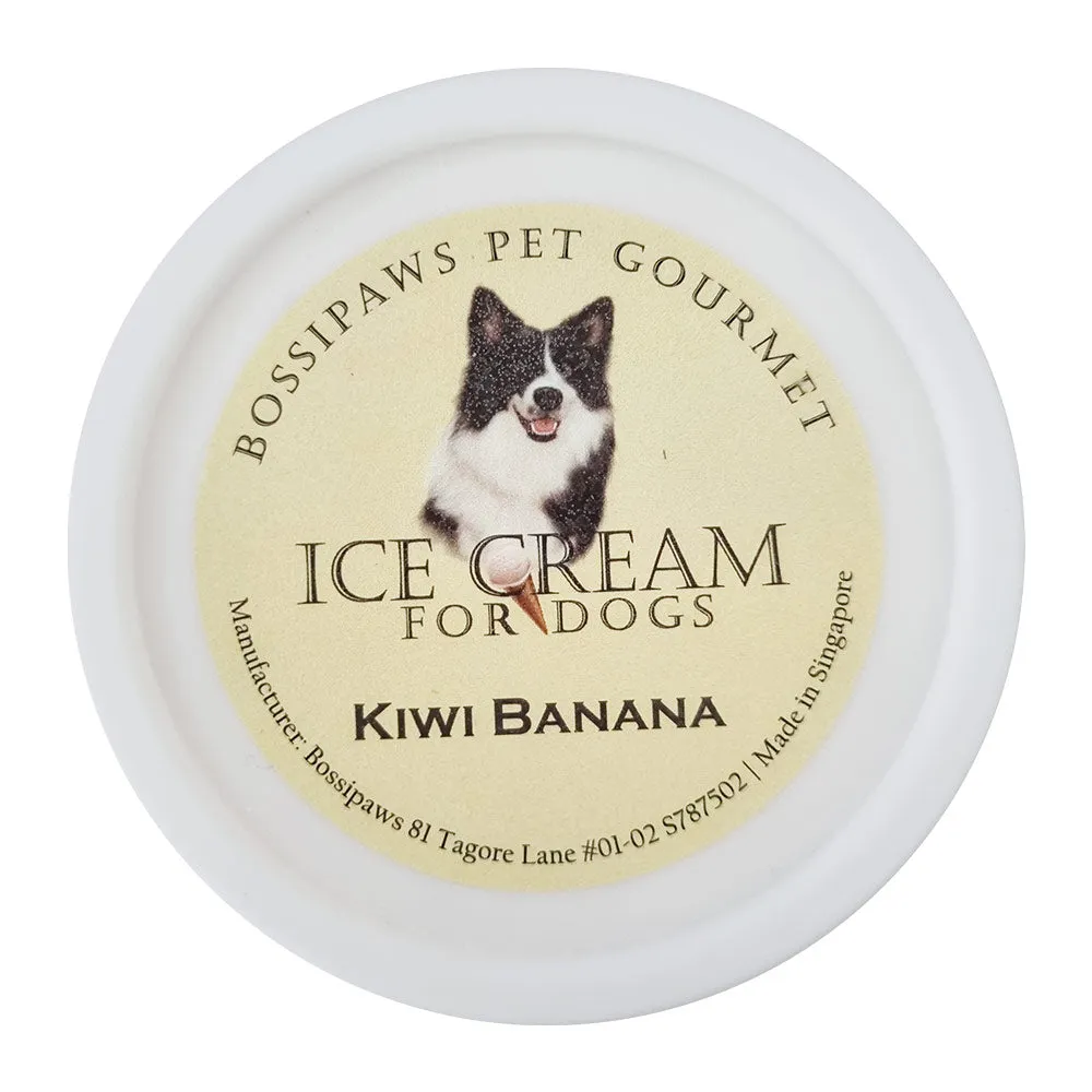 BossiPaws Ice Cream Kiwi Banana Frozen Dog Treat 200ml
