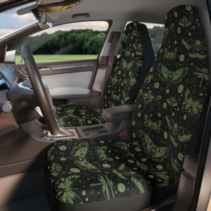 Car Seat Covers, Boho Sage Green Cute Car Accessories for Women, Hippie Car Decor, Universal Car Chair Cover, Luna Moth Vehicle Seat Cover