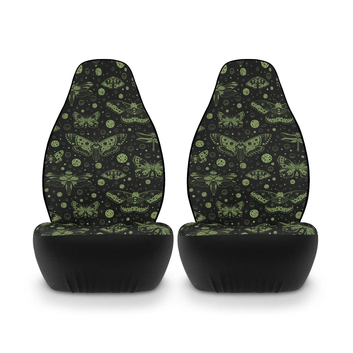 Car Seat Covers, Boho Sage Green Cute Car Accessories for Women, Hippie Car Decor, Universal Car Chair Cover, Luna Moth Vehicle Seat Cover