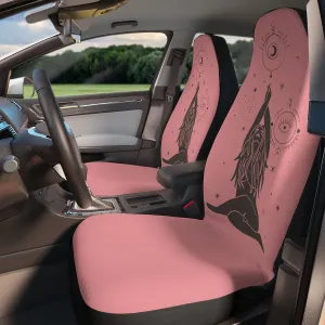 Car Seat Covers, Car Accessories for Women, Pink Hippie Car Decor, Eyes Universal Chair Cover, Celestial Stars Moon Sun Vehicle Seat Cover