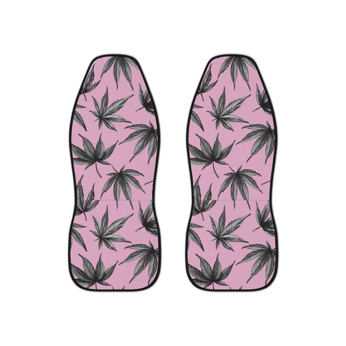 Car Seat Covers, Weed Leaf Car Accessories for Women, Pink Hippie Car Decor, Universal Chair Cover, Stoner Vehicle Seat Cover