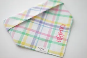 Custom Embroidered Spring Plaid Bandana
