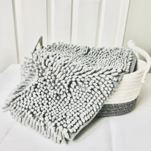 Dog and Cat Bath Towel, Super Absorbent Microfiber Towel, Grey