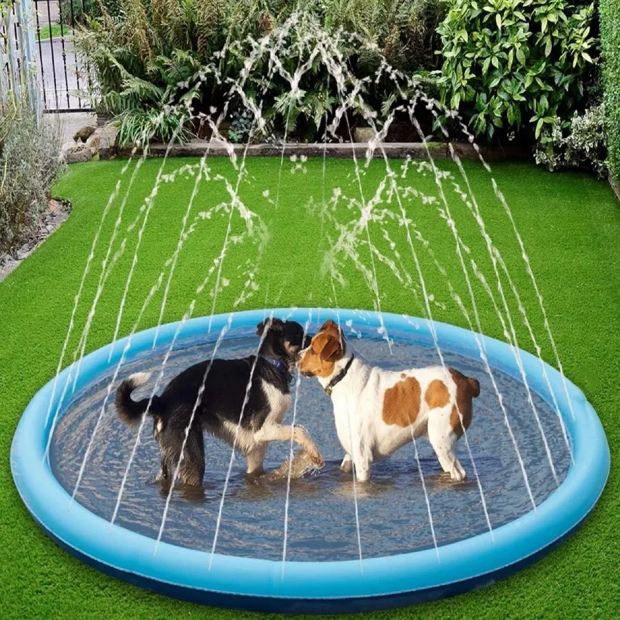 Dog Splash Fountain Sprinkler Pets Toy Swimming Pool - Cool In Summer Heat