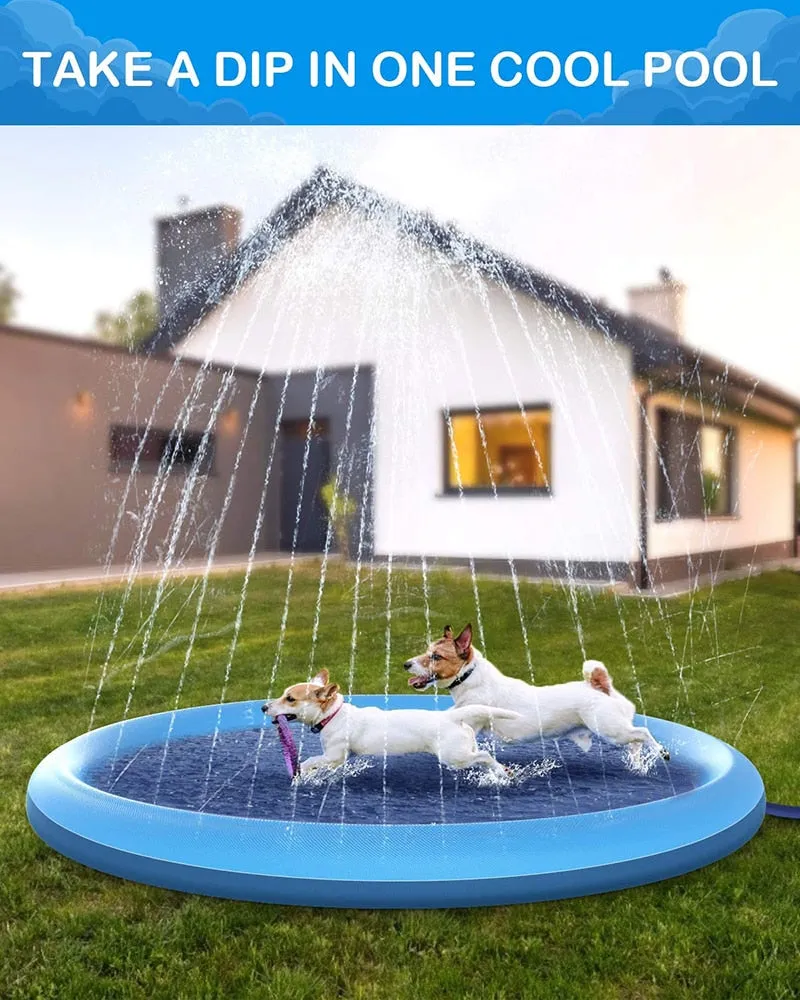 Dog Splash Fountain Sprinkler Pets Toy Swimming Pool - Cool In Summer Heat
