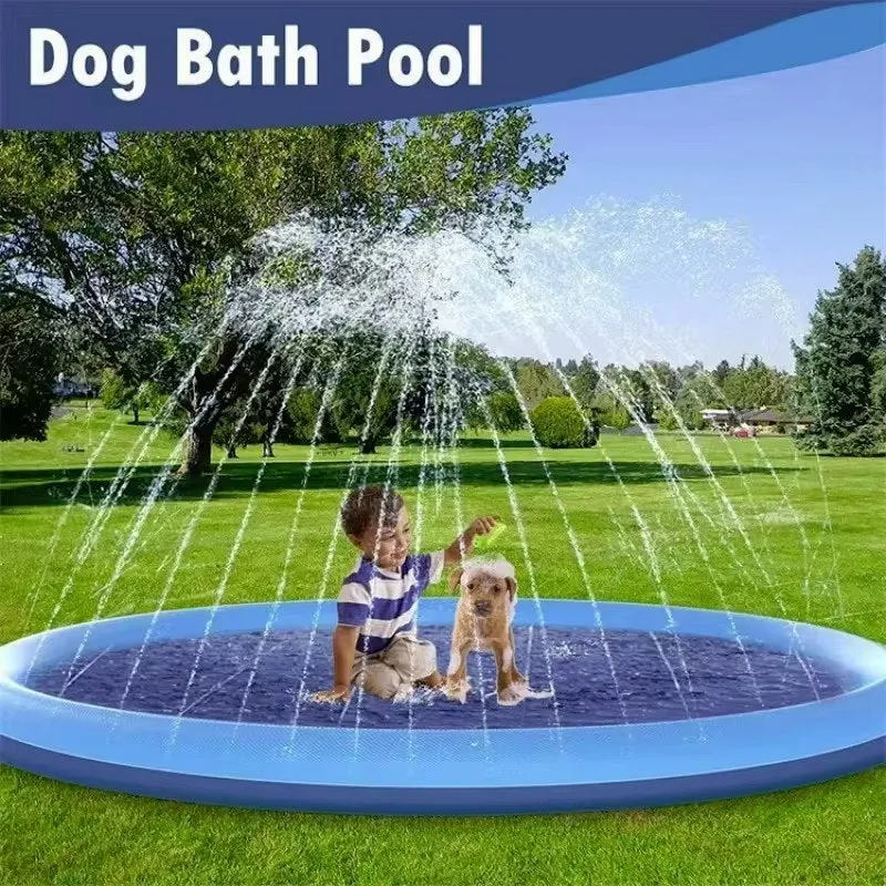 Dog Splash Fountain Sprinkler Pets Toy Swimming Pool - Cool In Summer Heat