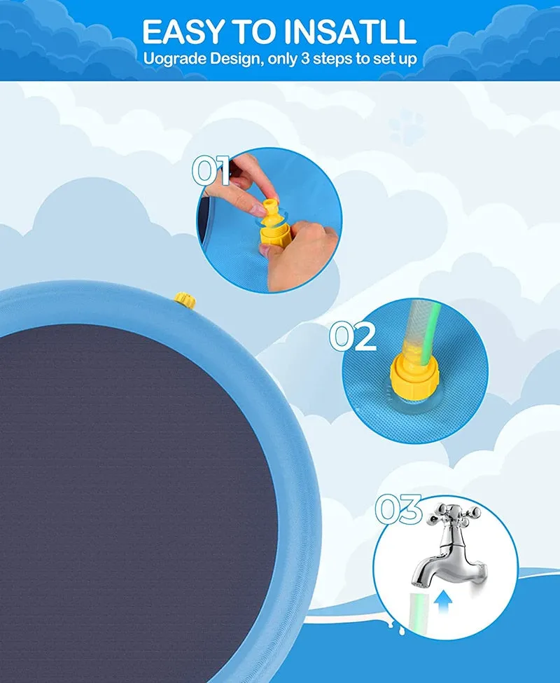 Dog Splash Fountain Sprinkler Pets Toy Swimming Pool - Cool In Summer Heat