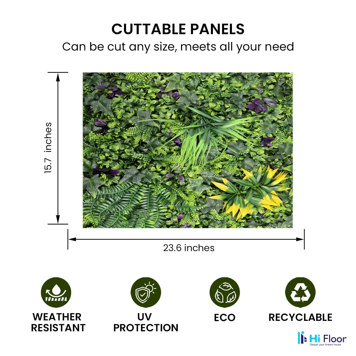 HI FLOORS Explore Our Premium Lush Leaf Products for Lush Lawns Premium Turf Solutions for Your Garden & Transform Your Outdoor Space! (60cm X 40cm X 3cm, Pack of 1) (Pack of 1)