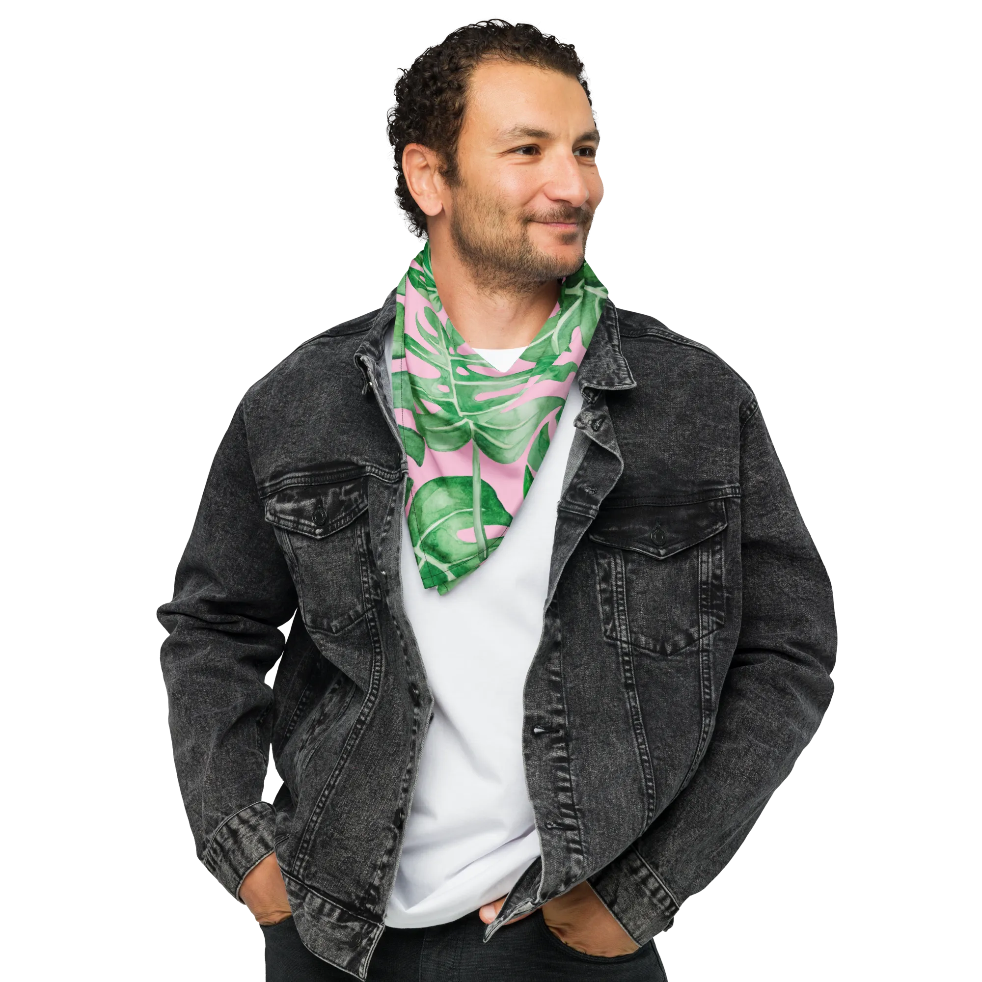 Monstera Pastel bandana
