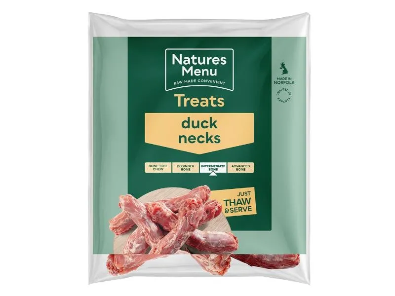 Natures Menu Duck Necks Raw Frozen Dog Chews x 6