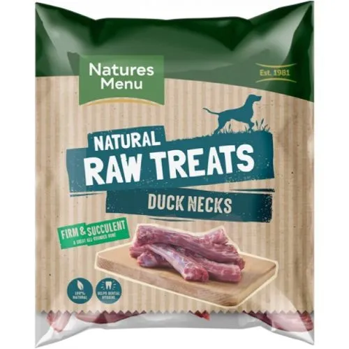 Natures Menu Duck Necks Raw Frozen Dog Chews x 6