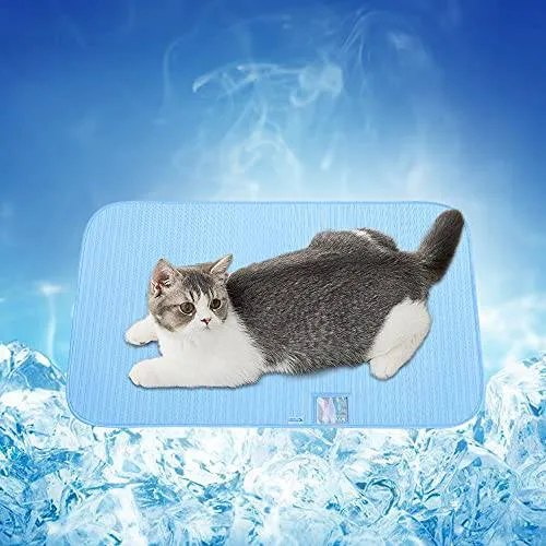 Pet Cooling Mat for Dogs Cats-Blue Arc-chill Natural Q Max 0.4