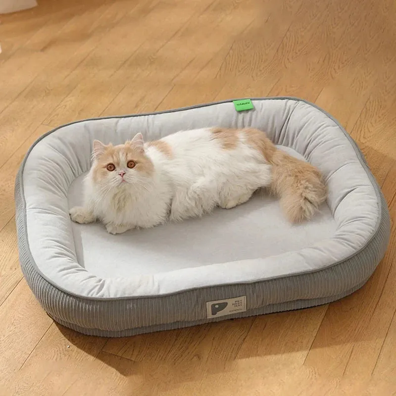 Pet Dog Bed - Soft Warm Sleeping Mat On The Floor - Winter Dog Cat Sofa Beds - Puppy Cushion Houses Habitats - Small/Medium Pet Supplies