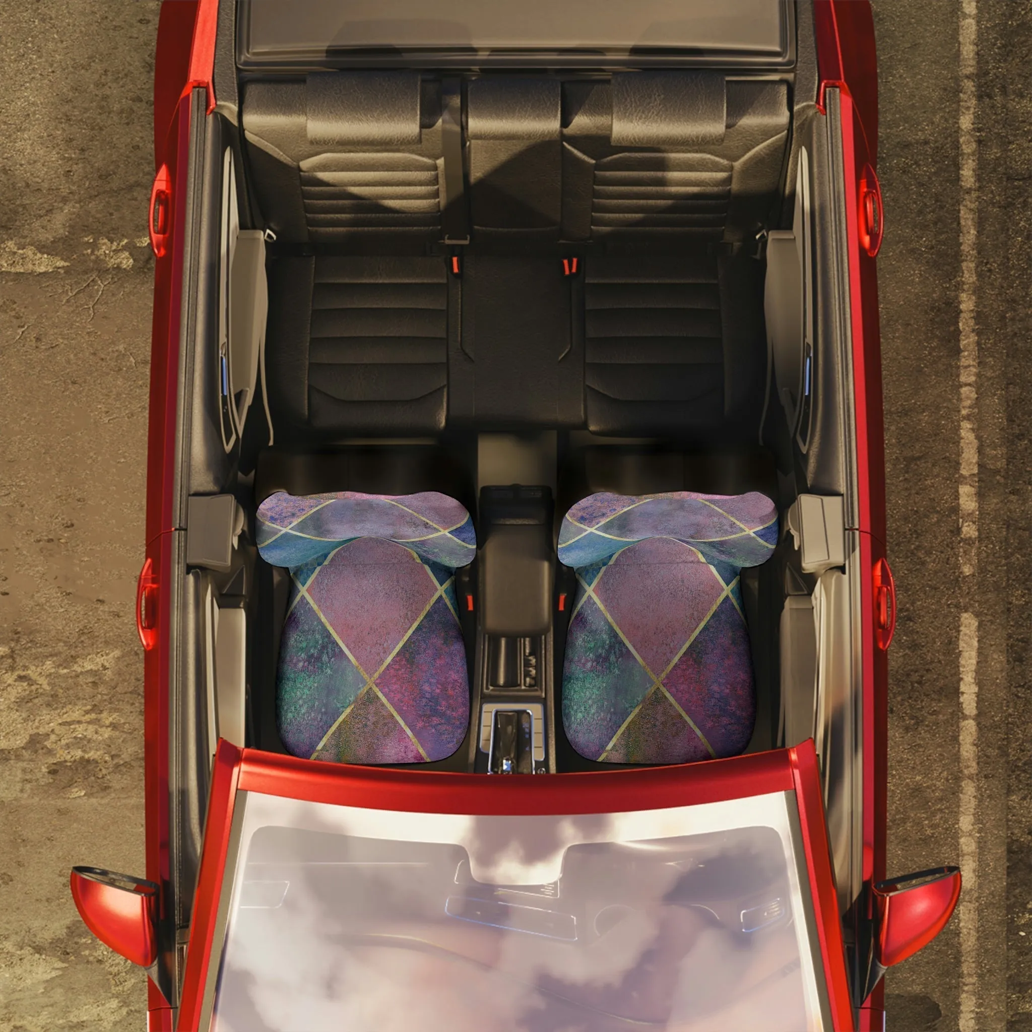 Pink Watercolor Car Seat Cover