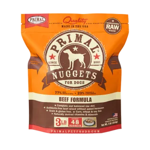 Primal Beef Nuggets Frozen Dog Food