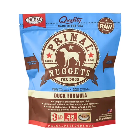 Primal Duck Nuggets Frozen Dog Food