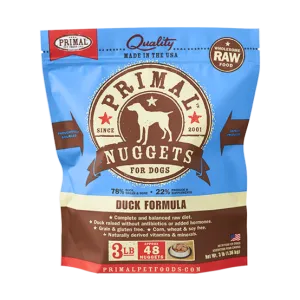 Primal Duck Nuggets Frozen Dog Food