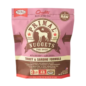 Primal Frozen Turkey & Sardine Nuggets