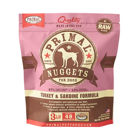 Primal Frozen Turkey & Sardine Nuggets