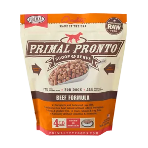 Primal Pronto Beef Scoop & Serve Frozen Dog Food