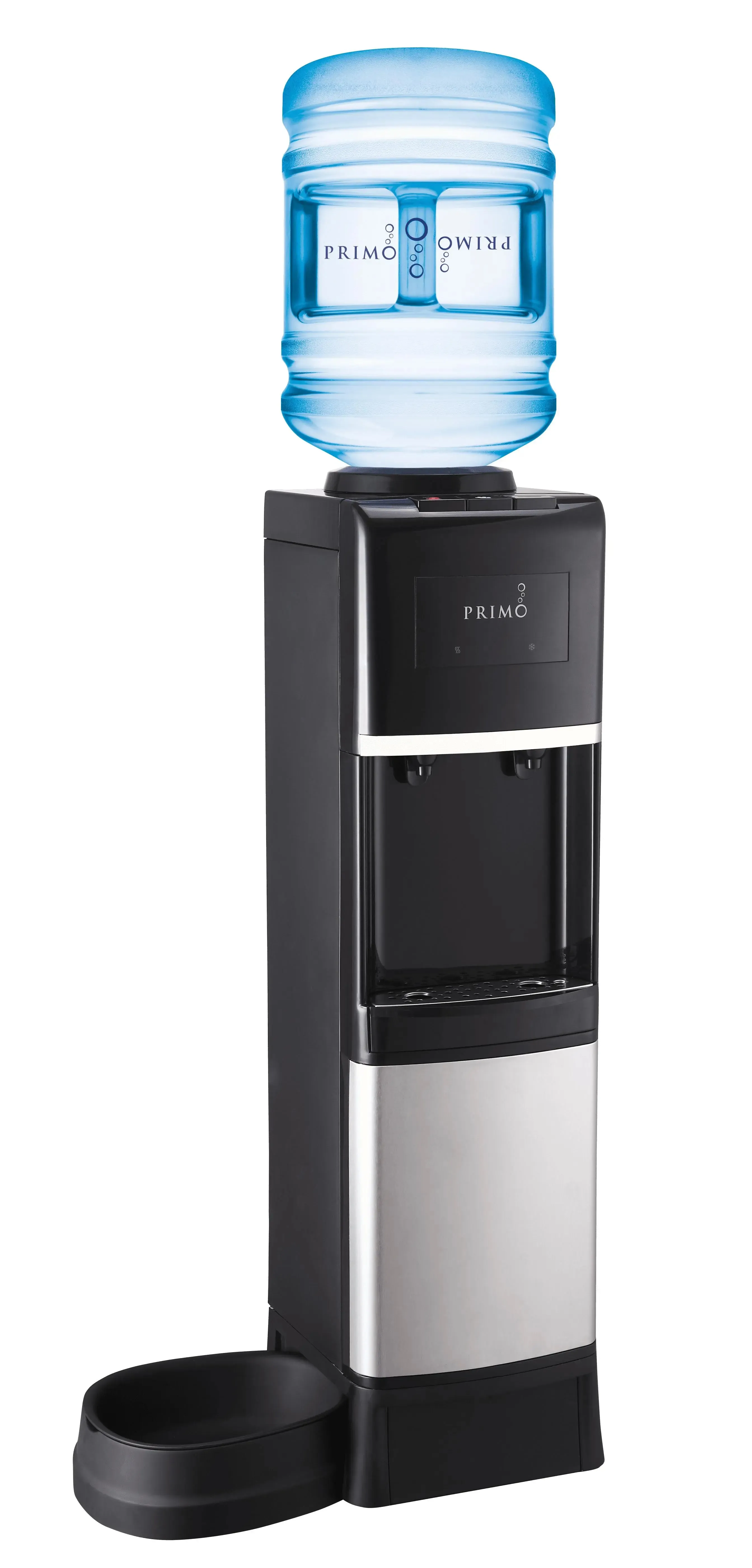 Primo® Water Pet Station Water Dispenser Top Loading, Hot/Cold Temperature, Black and Stainless Steel