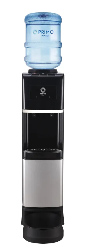 Primo® Water Pet Station Water Dispenser Top Loading, Hot/Cold Temperature, Black and Stainless Steel
