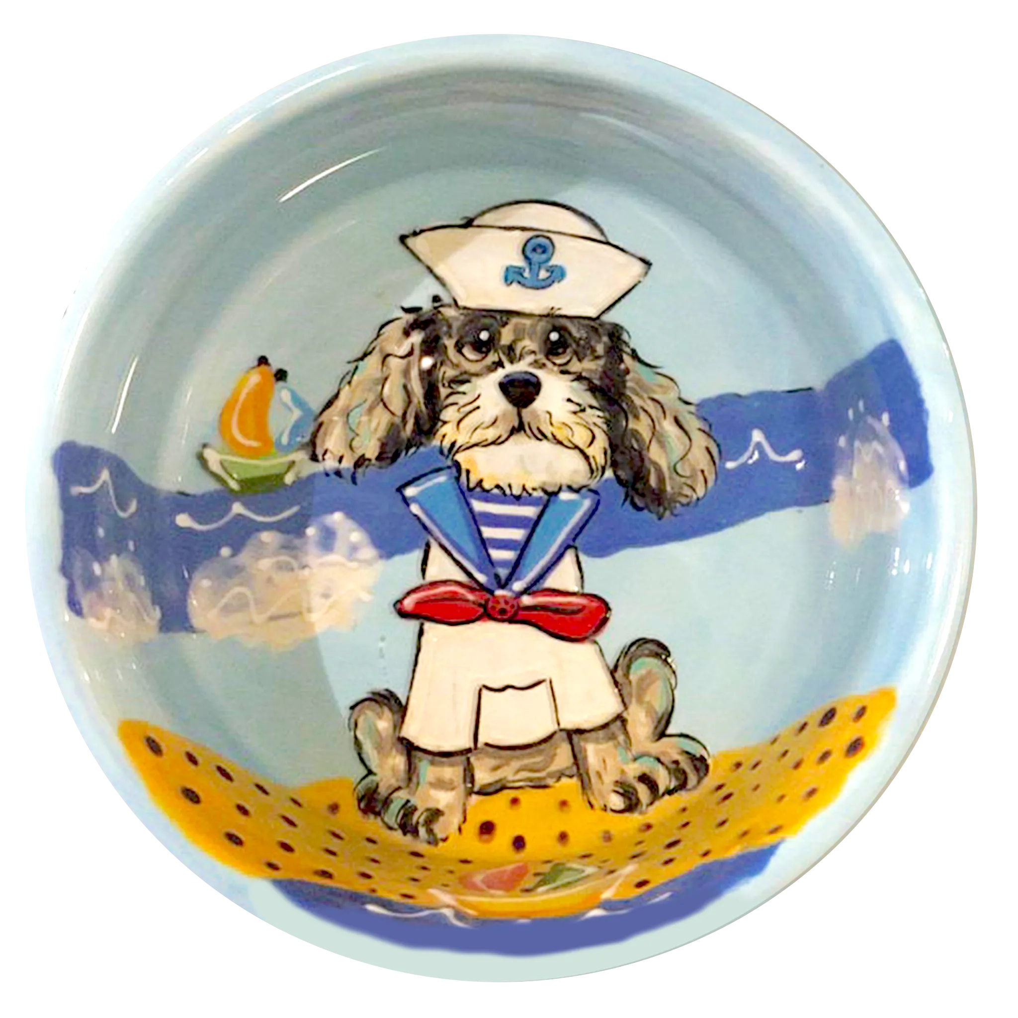 Sailor Toy Poodle Ceramic Bowl