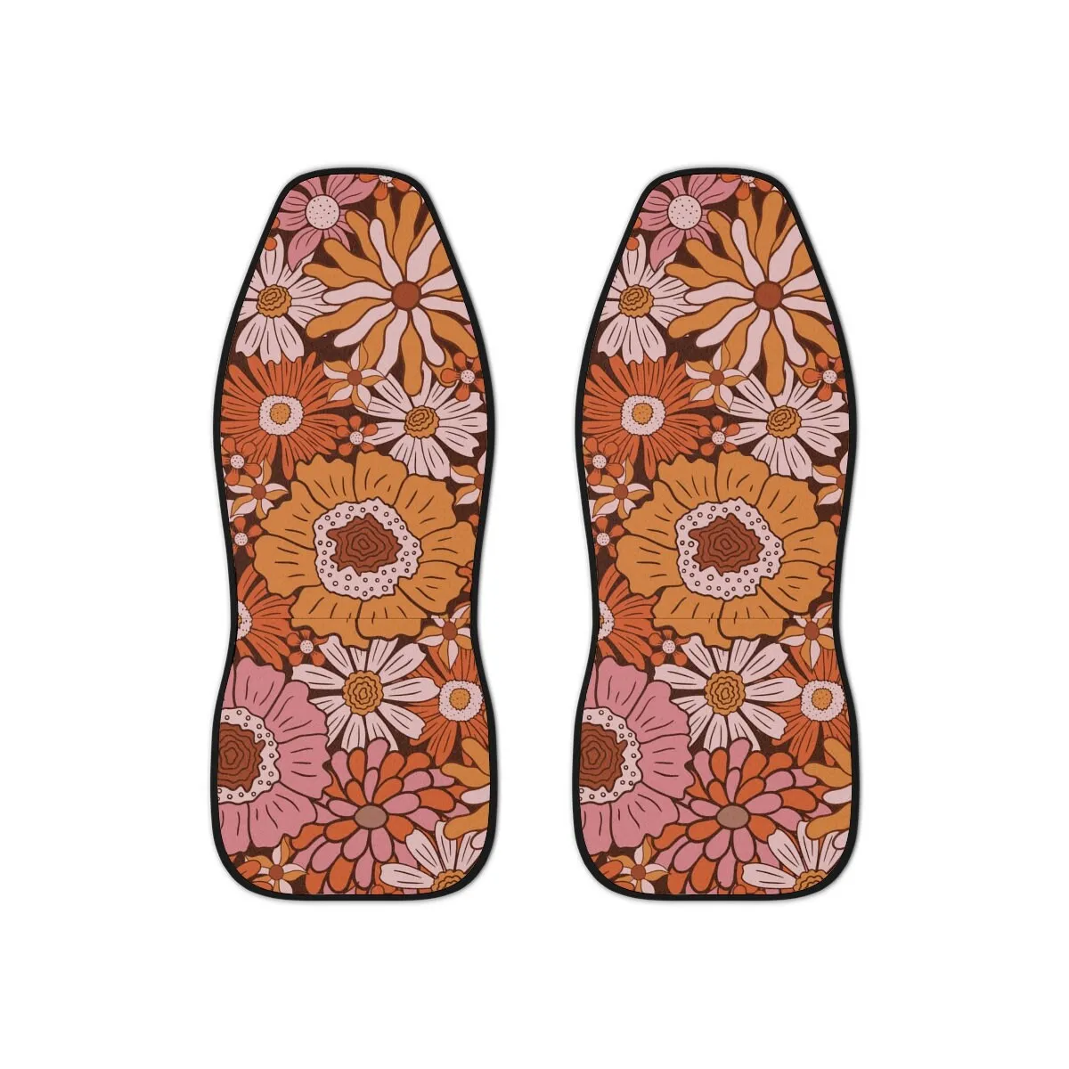 Seat Covers for Cars, Boho 70s Car Seat Cover, Cute Car Accessories for Women, Hippie Car Decor,  Groovy Universal Vehicle Chair Cover