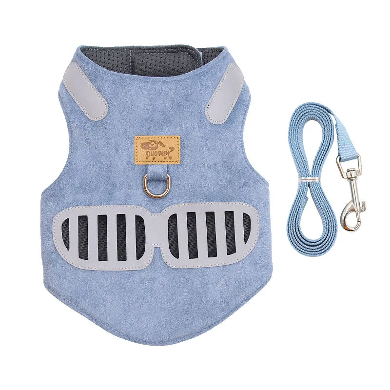 Soft Suede Cat Harness and Matching Leash