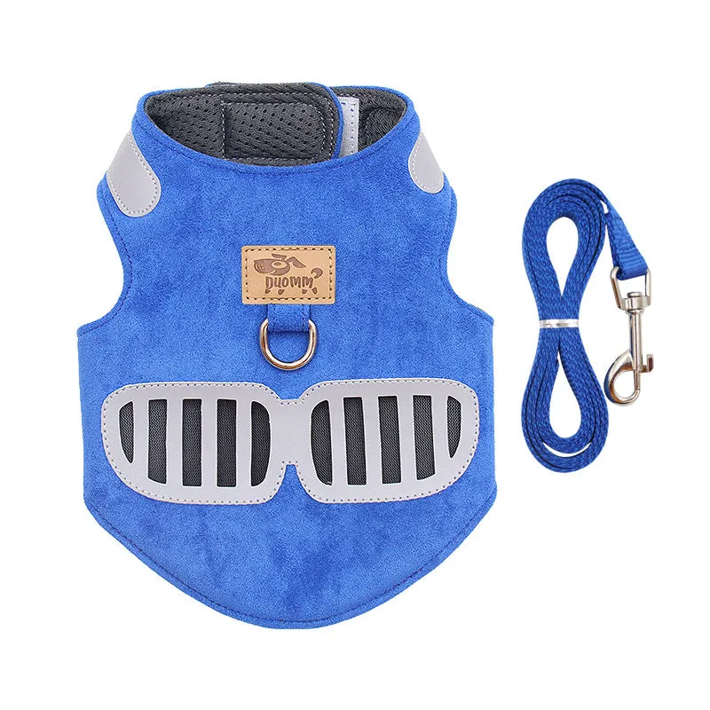 Soft Suede Cat Harness and Matching Leash