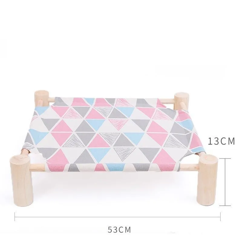 Solid Wood Elevated Pet Bed