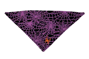 Spider Web Purple Dog Bandana