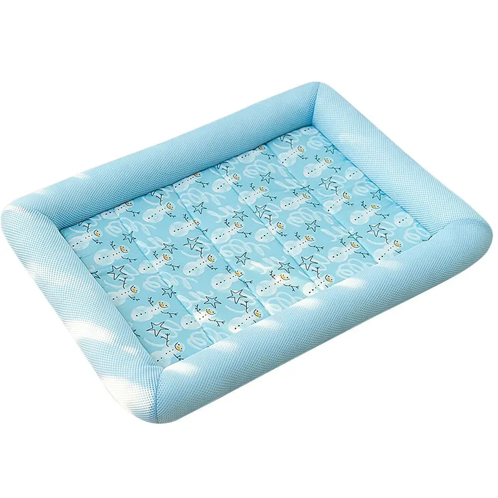 Summer Breathable Dog Mat Cushion Cool Pet Sleeping Pad Blanket Cover Soft Washable Dogs Cat Bed Sofa for Small Medium Dog Pug