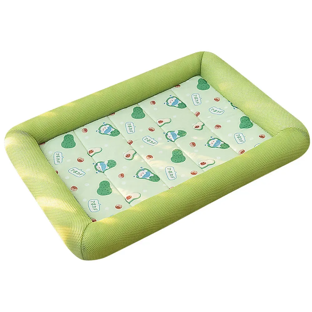 Summer Breathable Dog Mat Cushion Cool Pet Sleeping Pad Blanket Cover Soft Washable Dogs Cat Bed Sofa for Small Medium Dog Pug