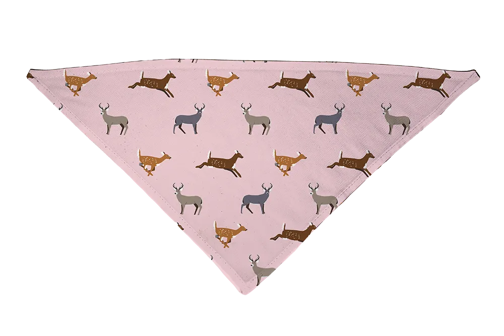 Wild Deer Pink Dog Bandana