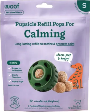 Woof Pupsicle Pops Refill Calming Peanut Butter & Beef Dog Treats