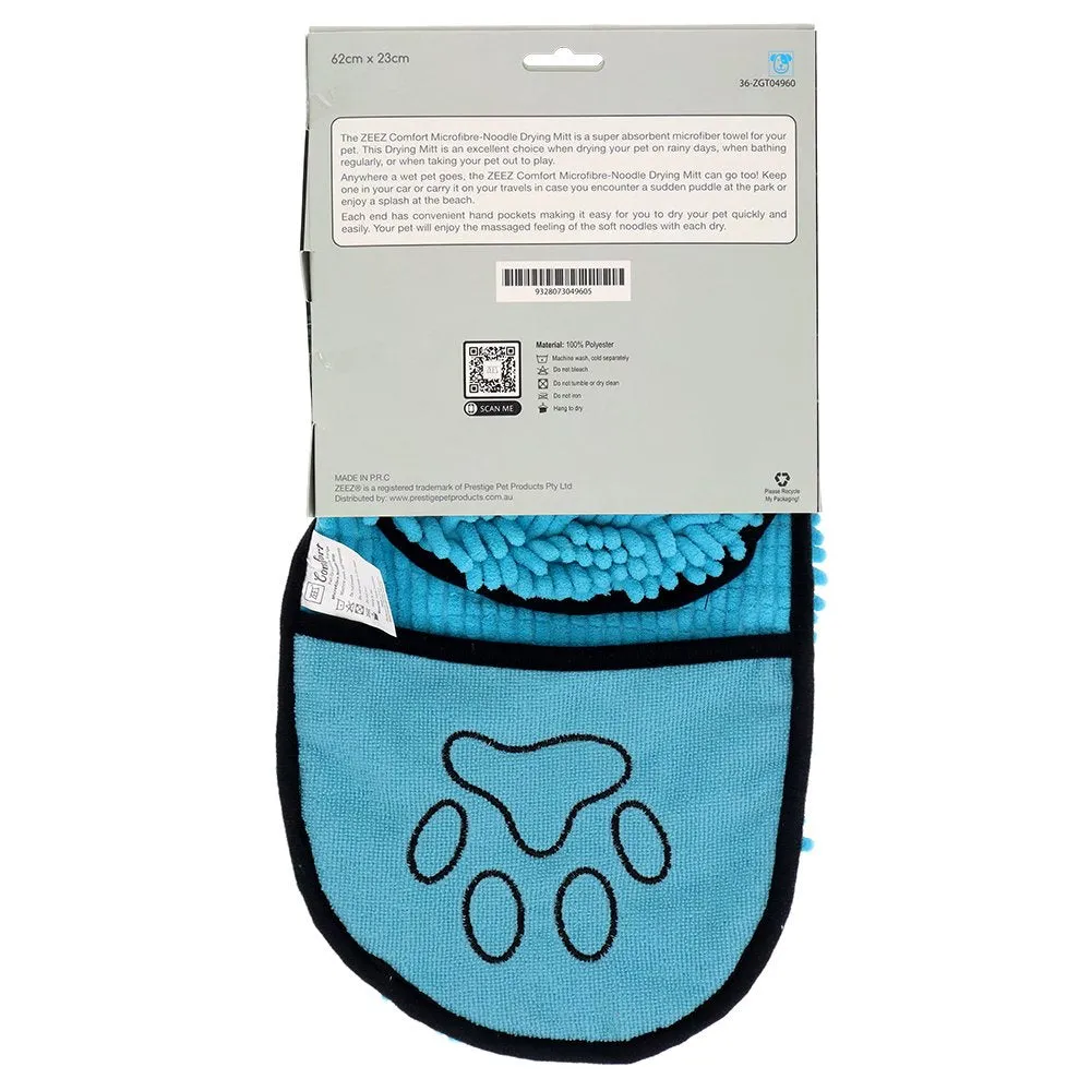 ZeeZ Comfort Microfibre-Noodle Drying Mitt